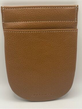 Levenger Pebbled Leather Squeeze Coin Pouch in Tan - Vintage